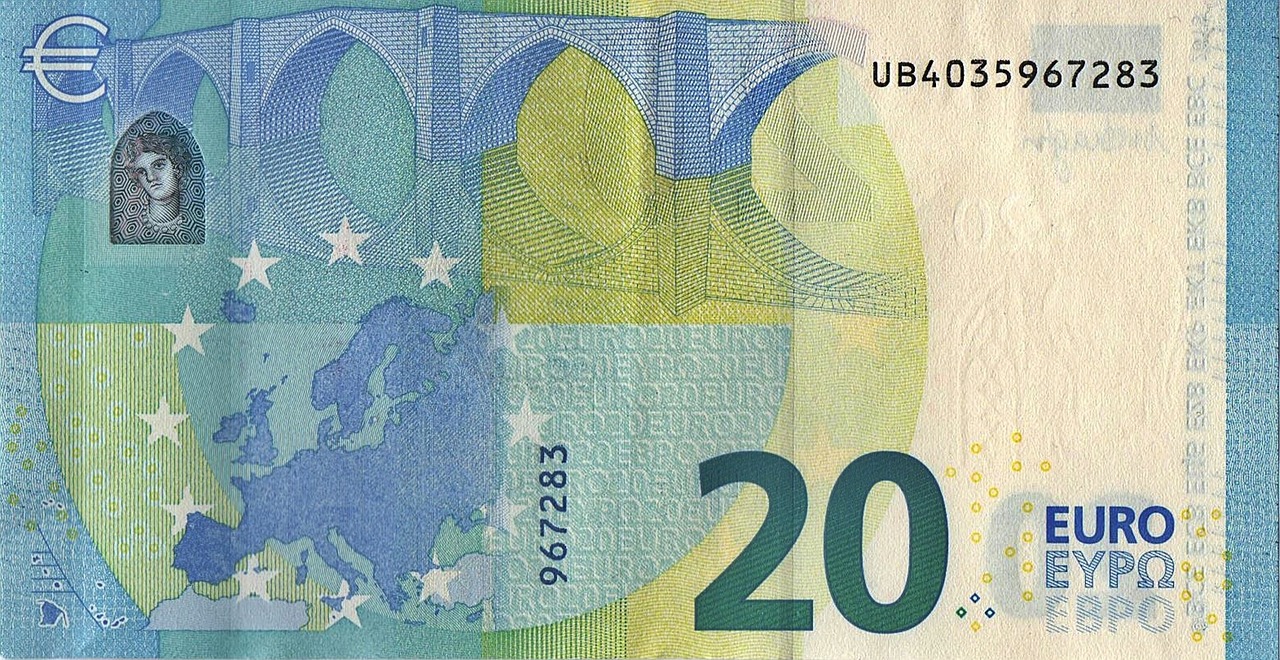 Banconote da 20 euro con firma "Duisenberg", simbolo di valore collezionistico.